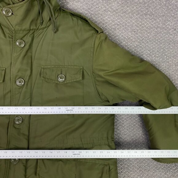 Vintage Canadian Army Parka General Purpose Jacket Men's Large Green Military - Picture 10 of 16
